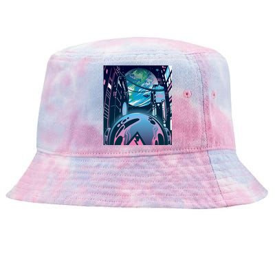 Futuristic Neon Future Tie-Dyed Bucket Hat