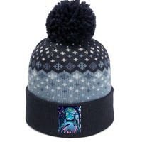 Futuristic Neon Future The Baniff Cuffed Pom Beanie