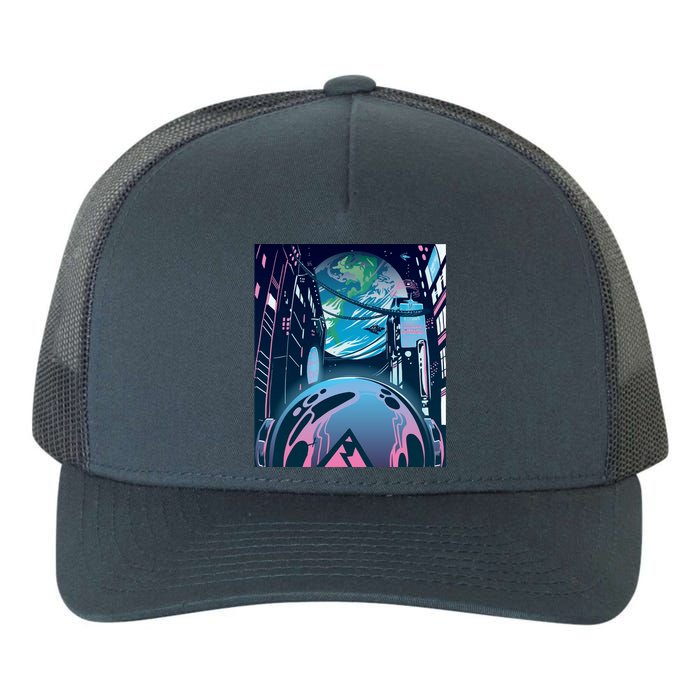 Futuristic Neon Future Yupoong Adult 5-Panel Trucker Hat