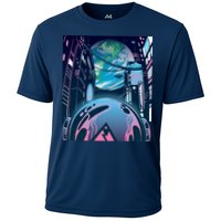 Futuristic Neon Future Cooling Performance Crew T-Shirt