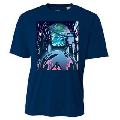 Futuristic Neon Future Cooling Performance Crew T-Shirt