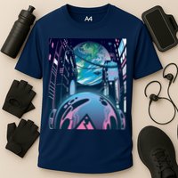 Futuristic Neon Future Cooling Performance Crew T-Shirt