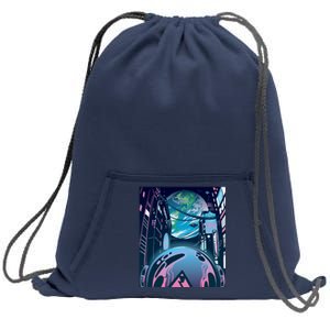 Futuristic Neon Future Sweatshirt Cinch Pack Bag