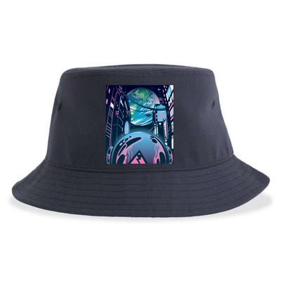 Futuristic Neon Future Sustainable Bucket Hat