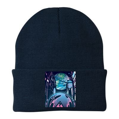 Futuristic Neon Future Knit Cap Winter Beanie