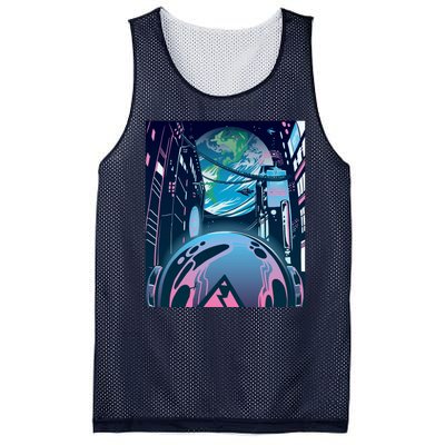 Futuristic Neon Future Mesh Reversible Basketball Jersey Tank