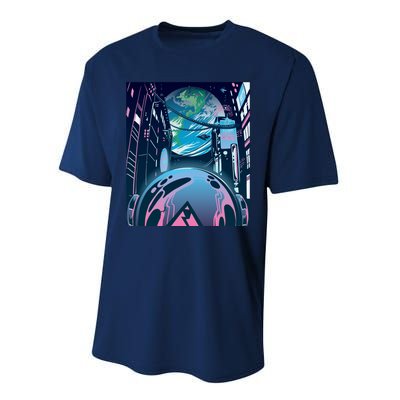 Futuristic Neon Future Performance Sprint T-Shirt