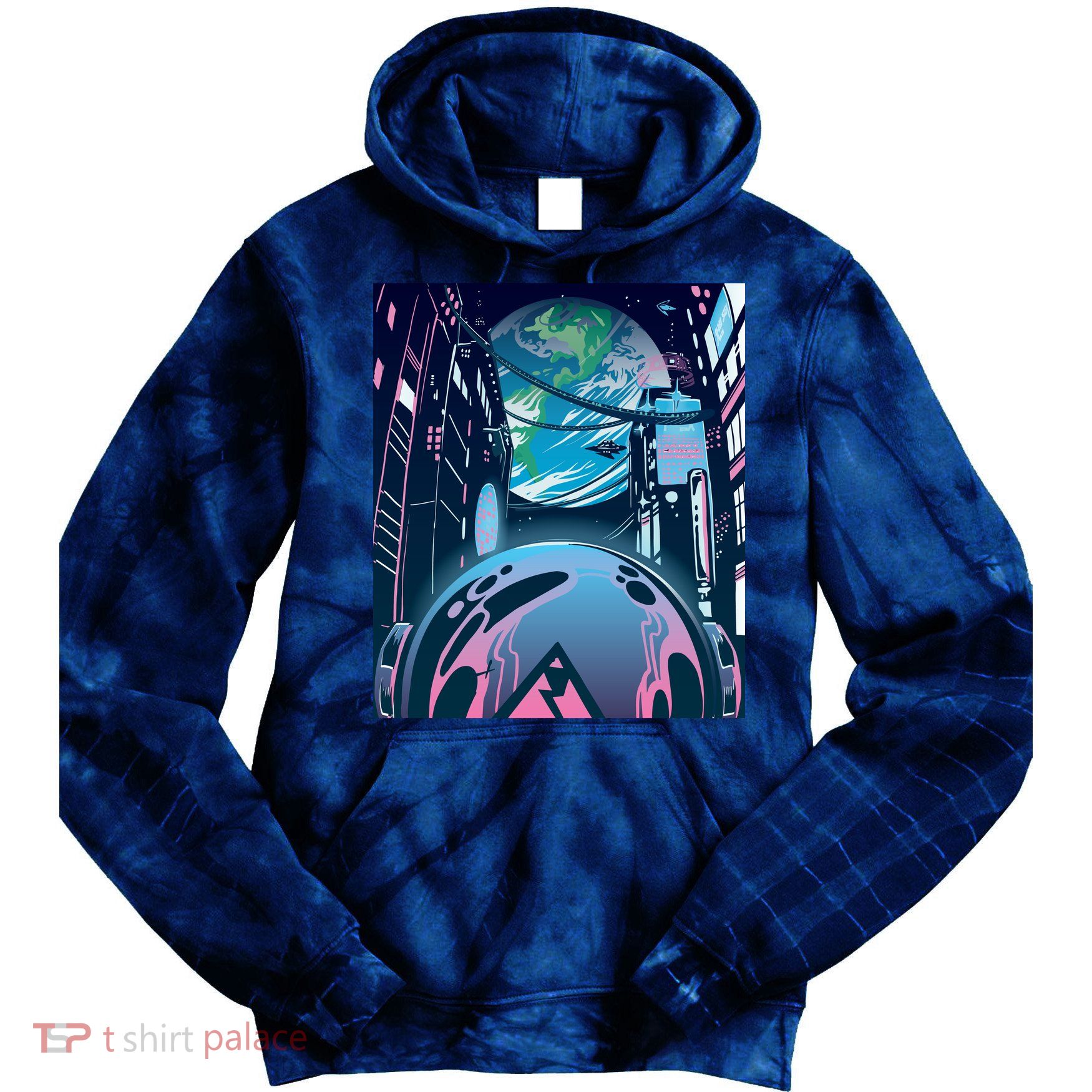 Futuristic Neon Future Tie Dye Hoodie