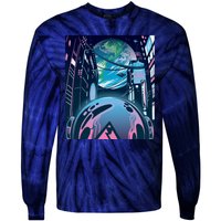 Futuristic Neon Future Tie-Dye Long Sleeve Shirt