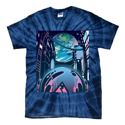 Futuristic Neon Future Tie-Dye T-Shirt