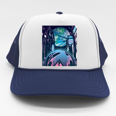 Futuristic Neon Future Trucker Hat