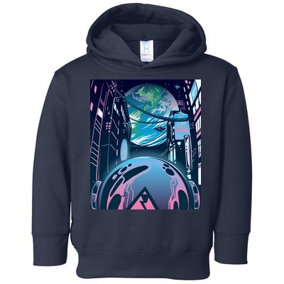 Futuristic Neon Future Toddler Hoodie