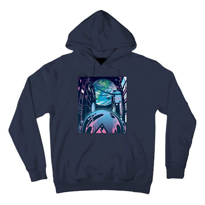 Futuristic Neon Future Tall Hoodie