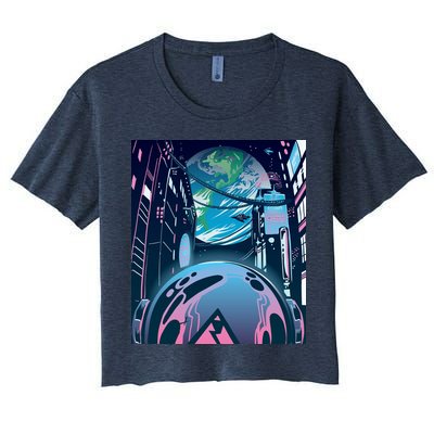 Futuristic Neon Future Crop Top