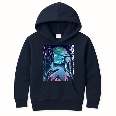 Futuristic Neon Future Kids Hoodie