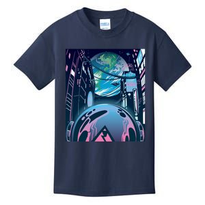 Futuristic Neon Future Kids T-Shirt