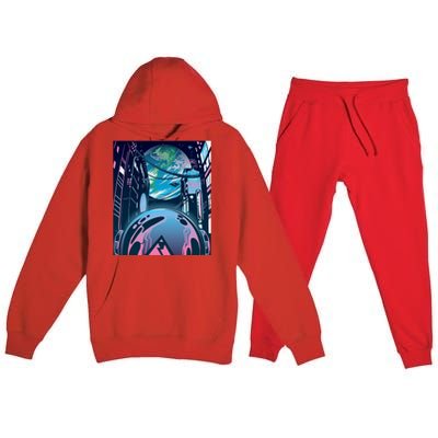 Futuristic Neon Future Premium Hooded Sweatsuit Set