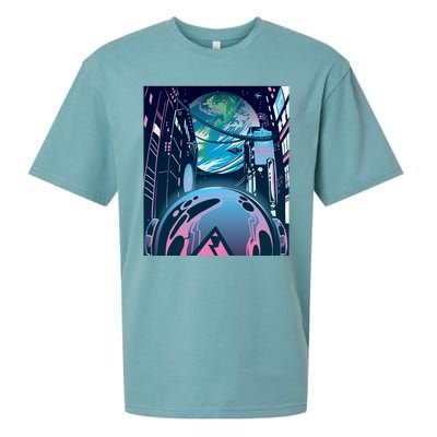 Futuristic Neon Future Sueded Cloud Jersey T-Shirt