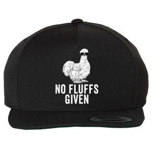 Funny No Fluffs Given Silkie Chicken Mom Farmer Dad Wool Snapback Cap