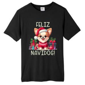 Feliz Navidog Funny Chihuahua Christmas Gift Tall Fusion ChromaSoft Performance T-Shirt