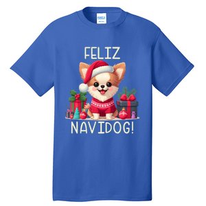 Feliz Navidog Funny Chihuahua Christmas Gift Tall T-Shirt