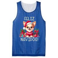 Feliz Navidog Funny Chihuahua Christmas Gift Mesh Reversible Basketball Jersey Tank