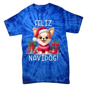 Feliz Navidog Funny Chihuahua Christmas Gift Tie-Dye T-Shirt