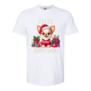 Feliz Navidog Funny Chihuahua Christmas Gift Softstyle CVC T-Shirt