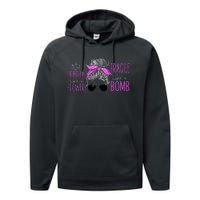 Feminist Not Fragile Like A Flower Fragile Like A Bomb Performance Fleece Hoodie