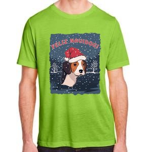 Feliz Navidog Funny Beagle Christmas Gift Adult ChromaSoft Performance T-Shirt