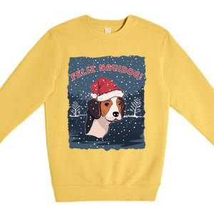 Feliz Navidog Funny Beagle Christmas Gift Premium Crewneck Sweatshirt