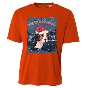 Feliz Navidog Funny Beagle Christmas Gift Cooling Performance Crew T-Shirt