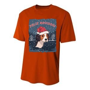 Feliz Navidog Funny Beagle Christmas Gift Performance Sprint T-Shirt