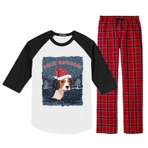 Feliz Navidog Funny Beagle Christmas Gift Raglan Sleeve Pajama Set