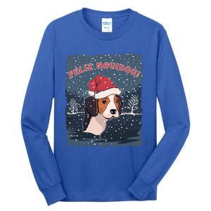 Feliz Navidog Funny Beagle Christmas Gift Tall Long Sleeve T-Shirt