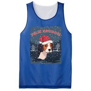 Feliz Navidog Funny Beagle Christmas Gift Mesh Reversible Basketball Jersey Tank