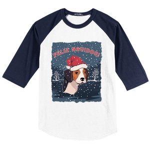 Feliz Navidog Funny Beagle Christmas Gift Baseball Sleeve Shirt