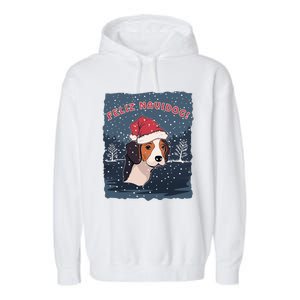 Feliz Navidog Funny Beagle Christmas Gift Garment-Dyed Fleece Hoodie