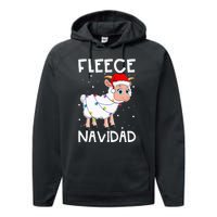 Fleece Navidad Funny Christmas Sheep Feliz Xmas Lights Performance Fleece Hoodie