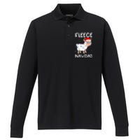 Fleece Navidad Funny Christmas Sheep Feliz Xmas Lights Performance Long Sleeve Polo