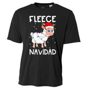 Fleece Navidad Funny Christmas Sheep Feliz Xmas Lights Cooling Performance Crew T-Shirt