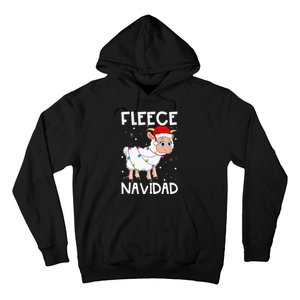 Fleece Navidad Funny Christmas Sheep Feliz Xmas Lights Hoodie