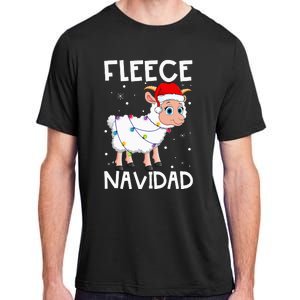 Fleece Navidad Funny Christmas Sheep Feliz Xmas Lights Adult ChromaSoft Performance T-Shirt