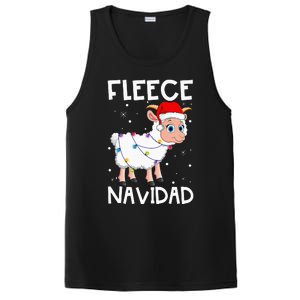 Fleece Navidad Funny Christmas Sheep Feliz Xmas Lights PosiCharge Competitor Tank