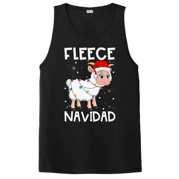 Fleece Navidad Funny Christmas Sheep Feliz Xmas Lights PosiCharge Competitor Tank