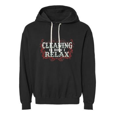 Funny Neat Freak Clean Home Organization House Cleaning Garment-Dyed Fleece Hoodie