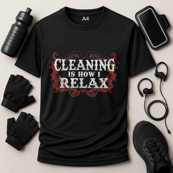 Funny Neat Freak Clean Home Organization House Cleaning Cooling Performance Crew T-Shirt