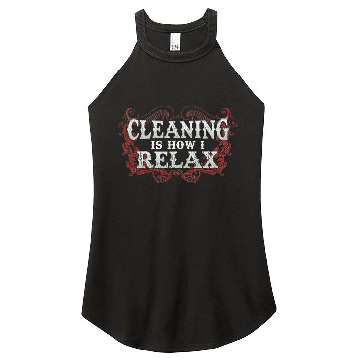 Funny Neat Freak Clean Home Organization House Cleaning Women's Perfect Tri Rocker Tank