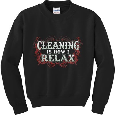 Funny Neat Freak Clean Home Organization House Cleaning Kids Sweatshirt