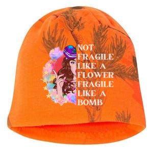 Funny Not Fragile Like A Flower Fragile Like A Bomb Cool Gift Kati - Camo Knit Beanie